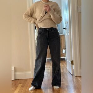 Uniqlo Classic charcoal Wide-Leg Women's Jeans